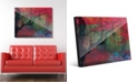 Creative Gallery Sundown Willow Tree on Scarlet Abstract 16" x 20" Acrylic Wall Art Print